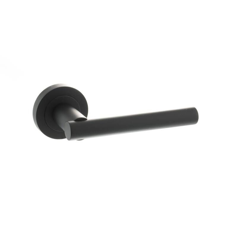 STATUS Nebraska Lever Door Handle on Round Rose