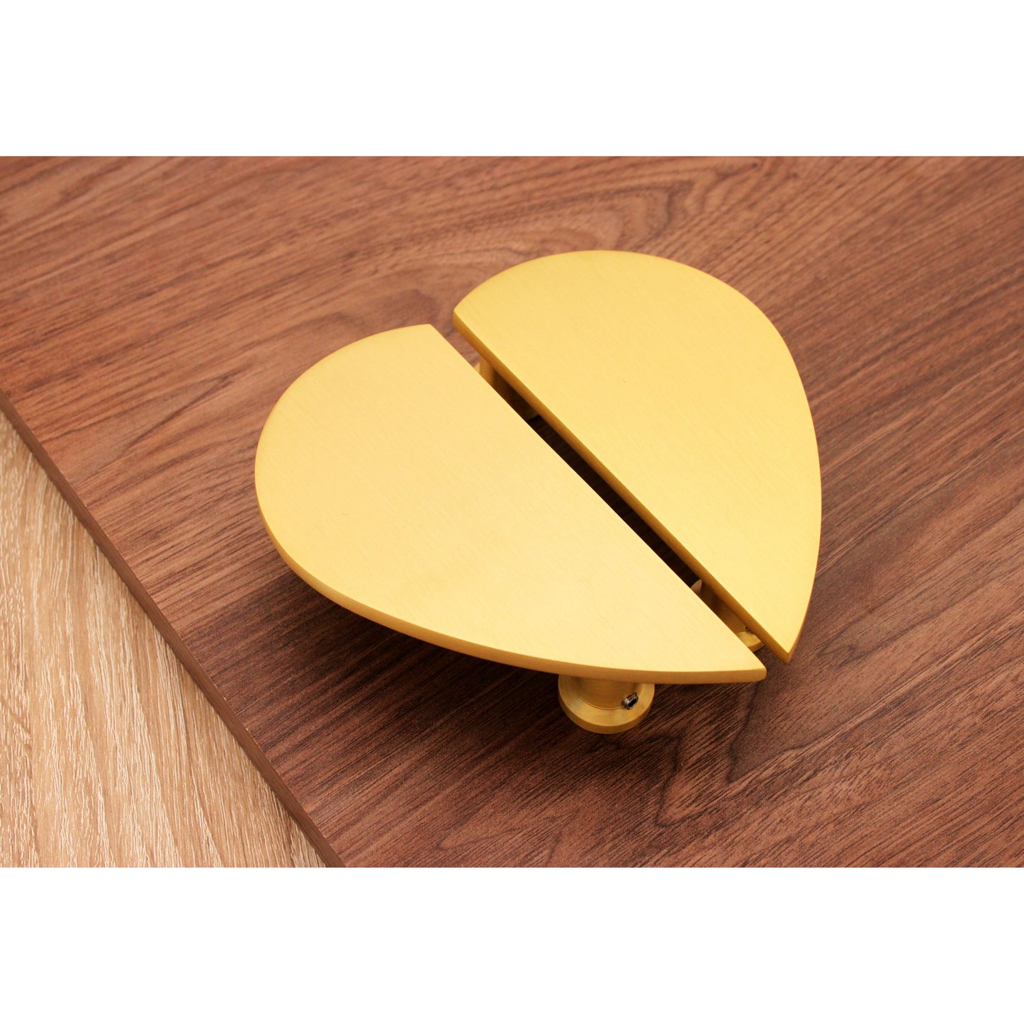 Heart Brass Cabinet Door Handles Satin Brass