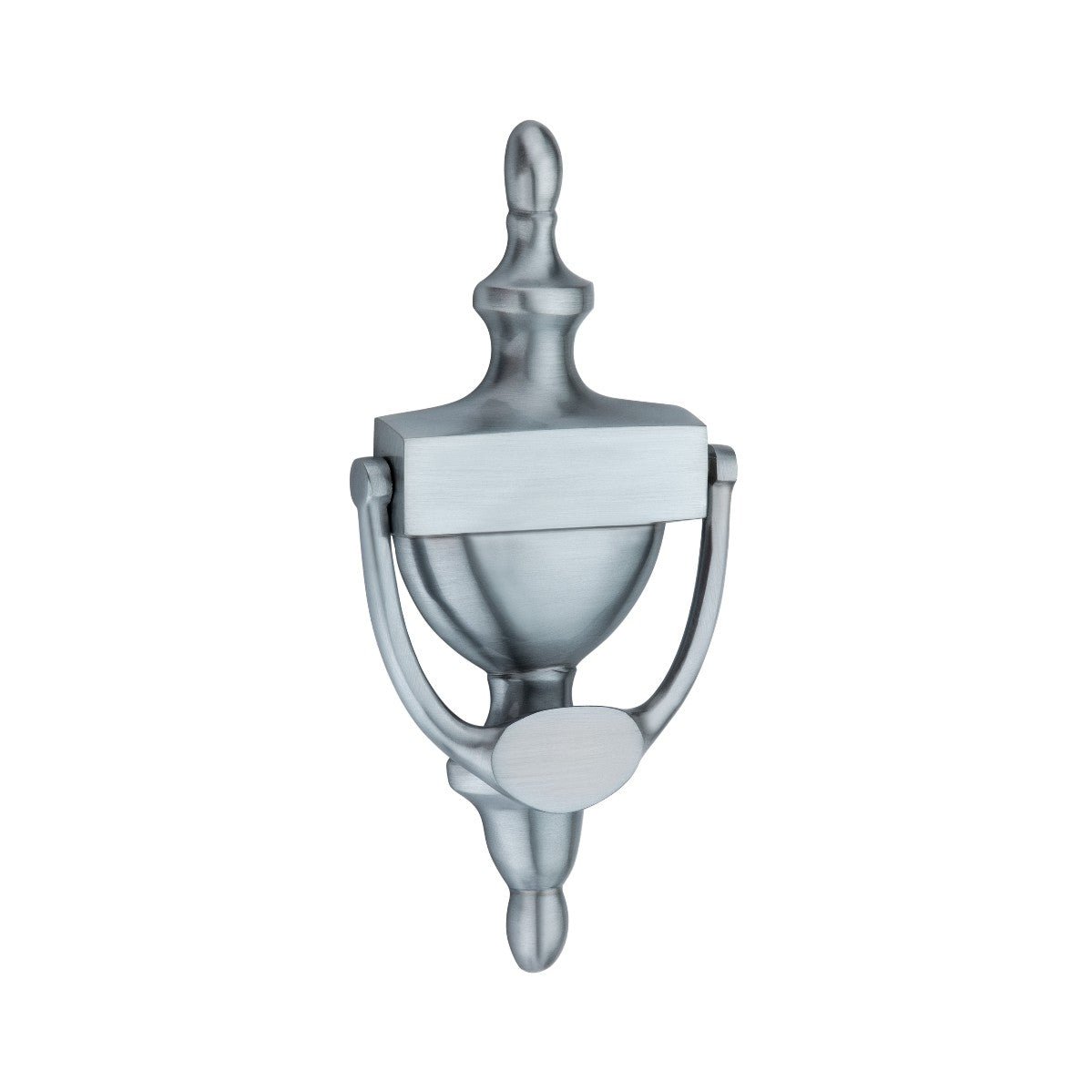 Victorian Door Knocker 200mm Satin Chrome Love Handles uk