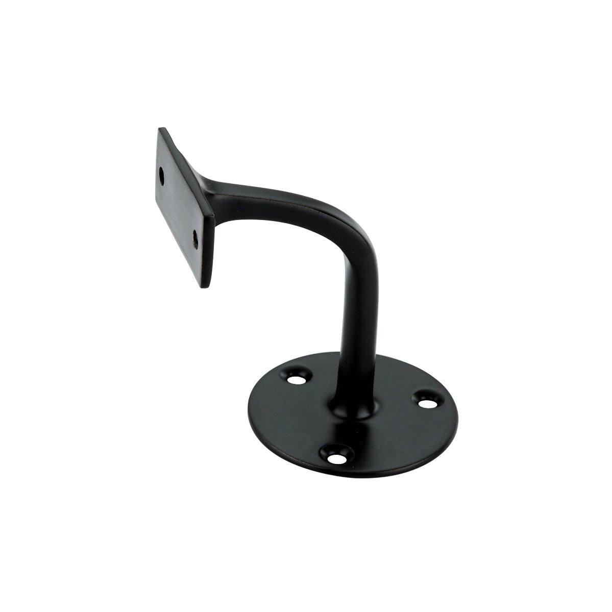 Love Handles uk Back Box in matte black, featuring a curved bracket design with a round base and four mounting holes for secure installation.