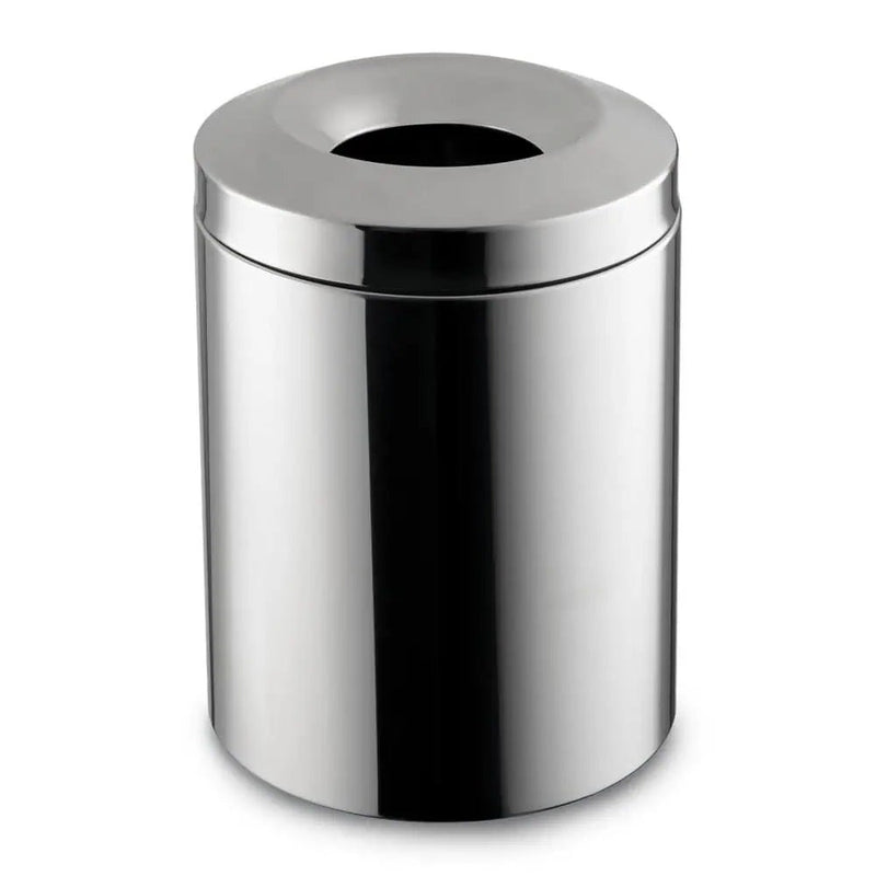 Ecoline Polished Stainless 7 Ltr Fire Resistant Waste Bin Stainless Steel 7 Litre Love Handles uk