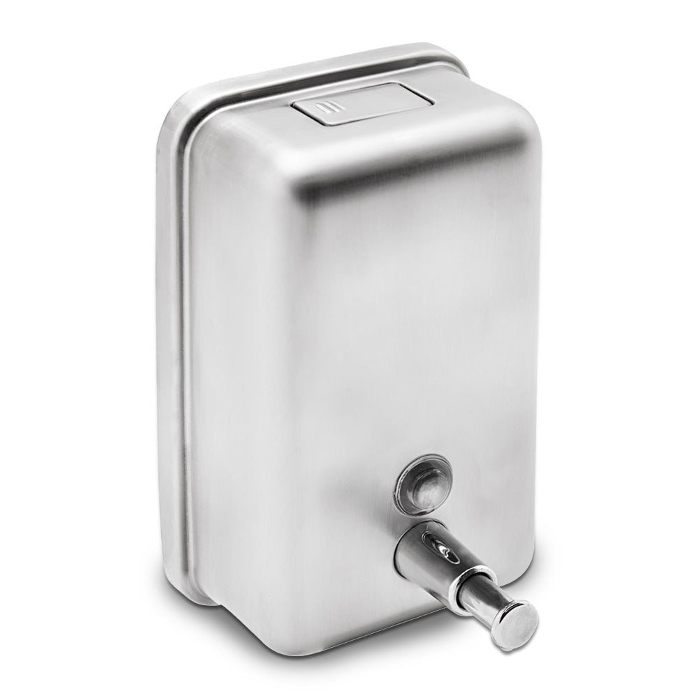 ECOLINE Stainless Vertical Liquid Soap Dispenser Stainless Steel Liquid 1L Love Handles uk