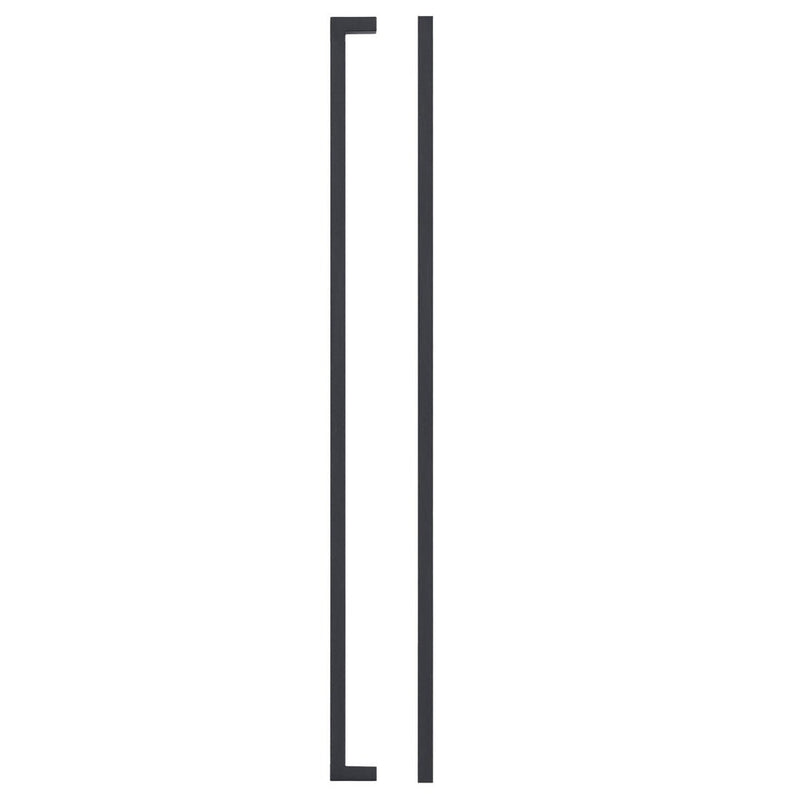 Zoo Hardware Top Drawer Fittings Square Block Cabinet Handle in dark finish, featuring a minimalist square design with clean lines. Available in all sizes, suitable for various cabinet applications.