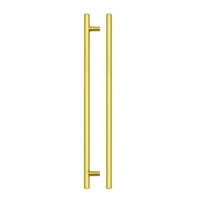Zoo Hardware T-Bar Cabinet Handle in gold, featuring a sleek design with a central bar for grip, made from durable metal and suitable for various cabinet sizes.