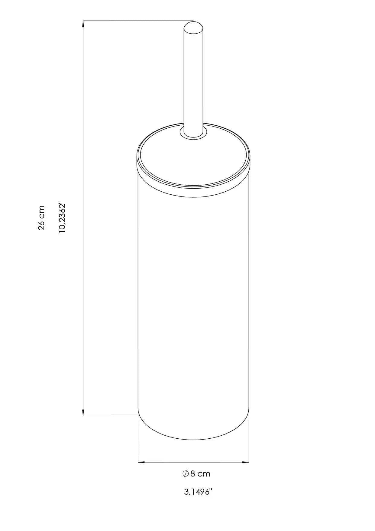 Ecoline Polished Stainless Toilet Brush Set MKII