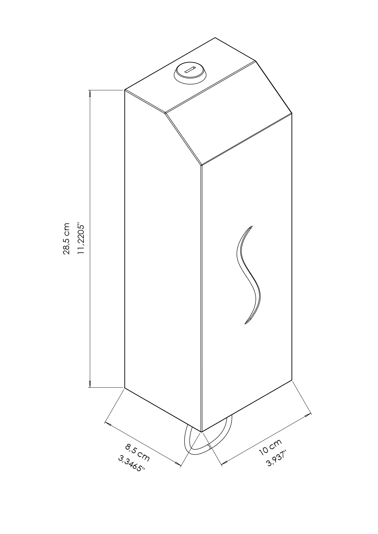 ECOLINE Brushed Stainless Automatic 1L Liquid Soap Dispenser - Matte Black