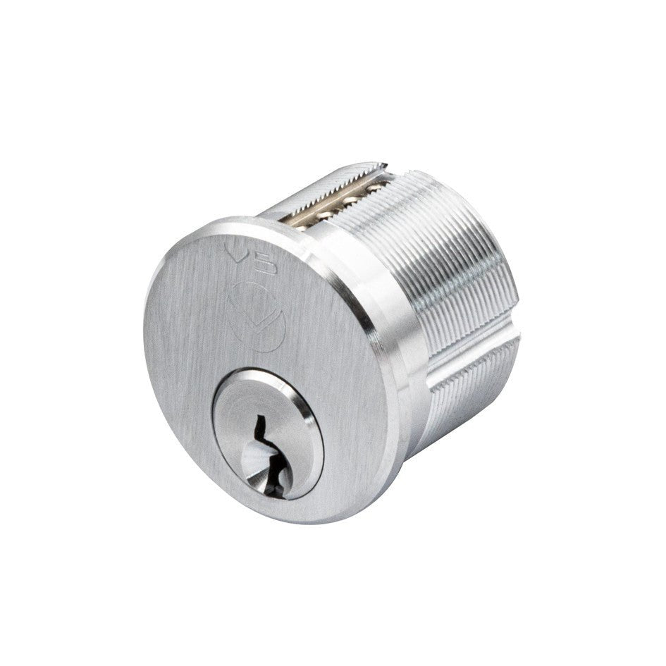 V5 Threaded Rim Cylinder Satin Chrome Keyed Alike (KA11) Love Handles uk