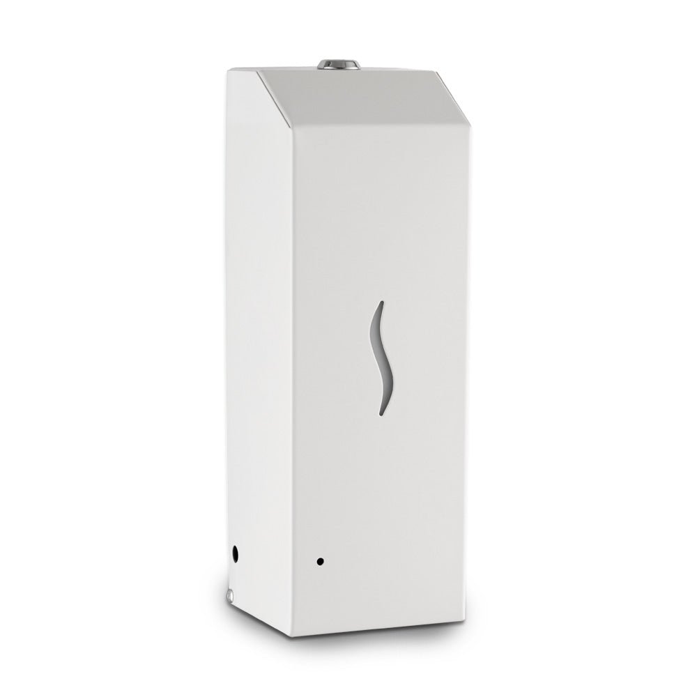 ECOLINE Brushed Stainless Automatic 1L Liquid Soap Dispenser - White White Liquid Love Handles uk