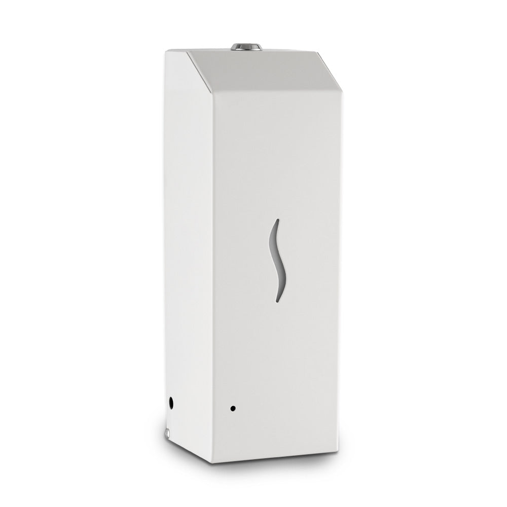 ECOLINE Brushed Stainless Automatic 1L Liquid Soap Dispenser - White