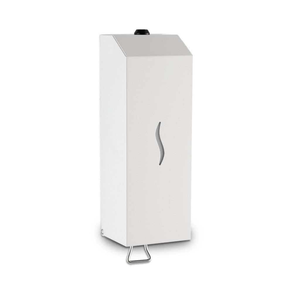 ECOLINE Stainless Steel Vertical 1L Liquid Soap Dispenser - White White Liquid Love Handles uk
