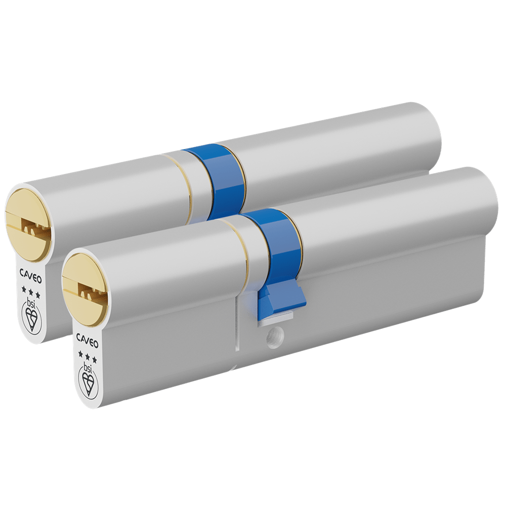 Aldridge Cylinders CAVEO TS007 3* Double Euro Dimple Cylinder Keyed Alike Pair - 110mm 45(Ext)/65