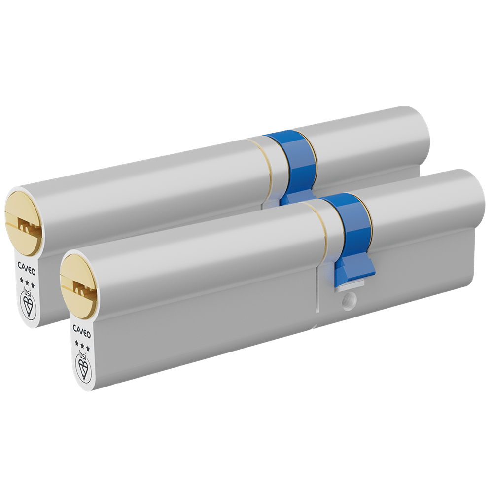 Aldridge Cylinders CAVEO TS007 3* Double Euro Dimple Cylinder Keyed Alike Pair - 120mm 75(Ext)/45