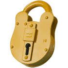 Aldridge Padlocks WALSALL LOCKS FB Old English Padlock / Yellow WALSALL LOCKS FB Old English Padlock
