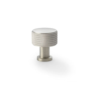 Alexander & Wilks Cupboard Knob Satin Nickel AW - Lucia Knurled Cupboard Knob - 29mm