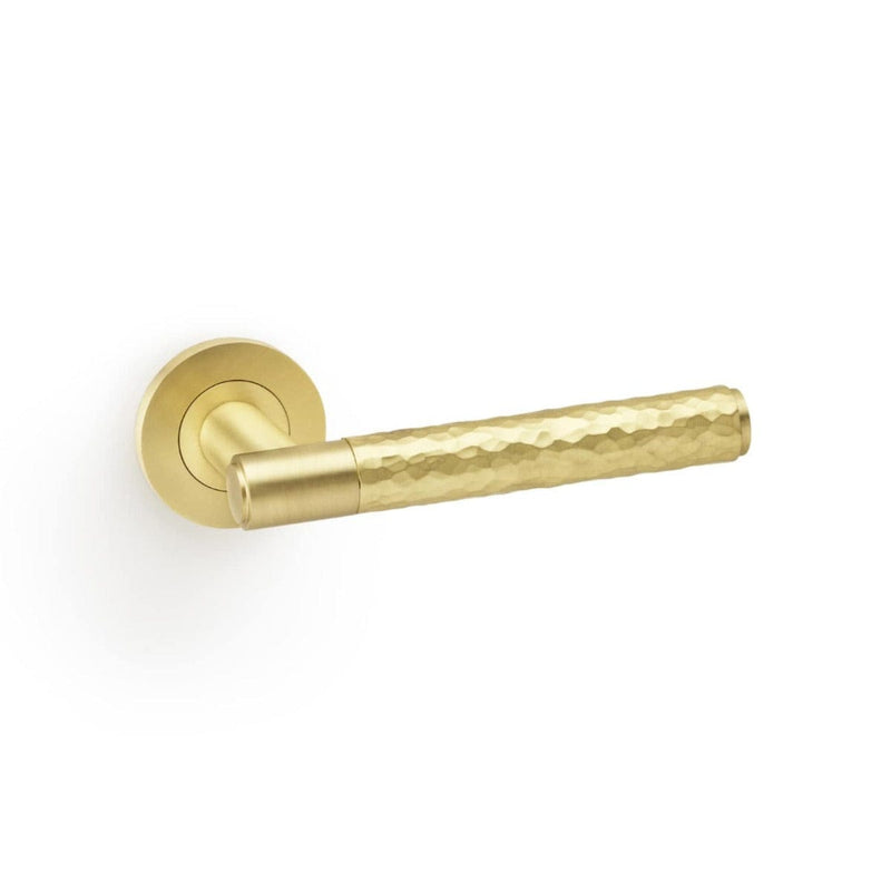 Hammered Spitfire Lever on Round Rose Love Handles uk
