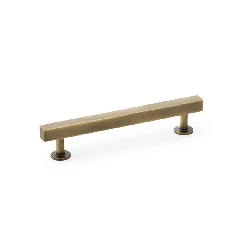 Square T-Bar Cupboard Pull Handle Antique Brass 128mm Love Handles uk