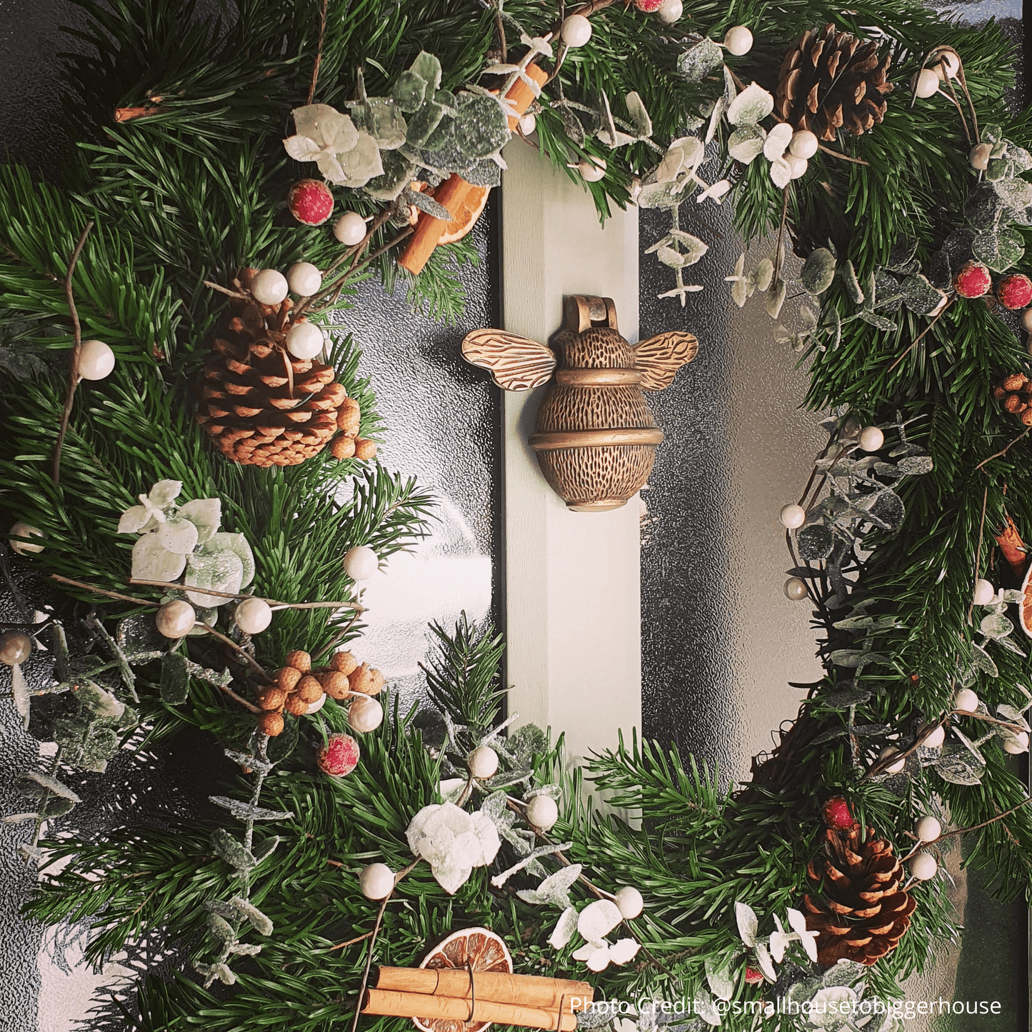 Brass Bumble Bee Door Knocker - Antique Copper Finish - Brass bee