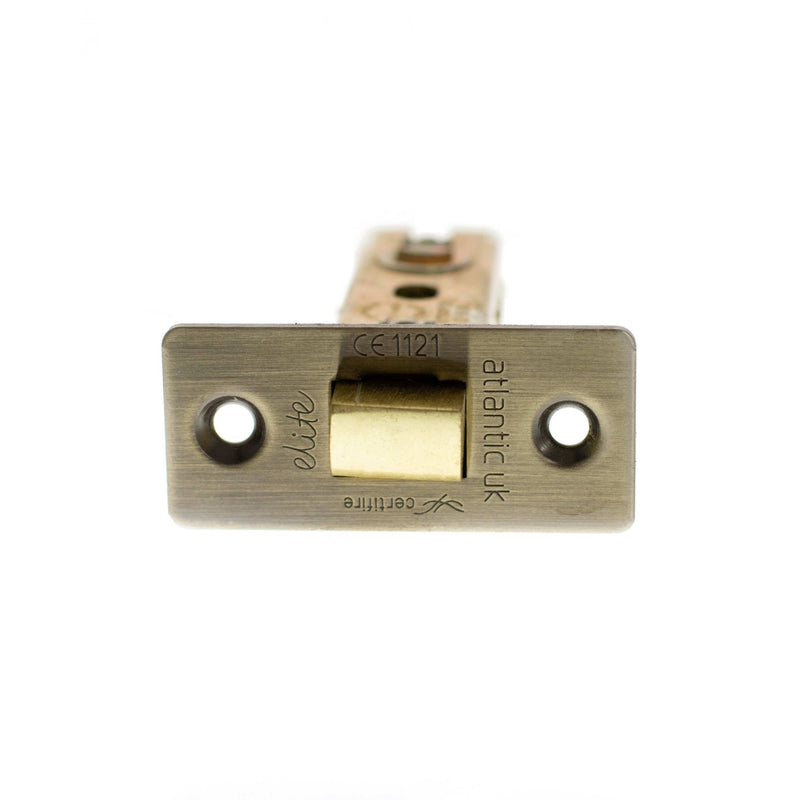 Atlantic Latches Antique Brass Bolt Through Tubular Latch 3