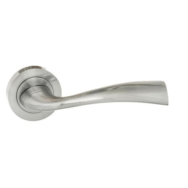 Atlantic Handles Satin Chrome Eco Wave Aluminium Lever on Round Rose