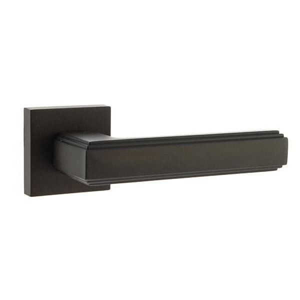 Atlantic Handles Urban Dark Bronze Forme Alila Designer Lever on Minimal Square Rose