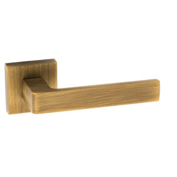 Atlantic Handles Yester Bronze Forme Asti Designer Lever on Minimal Square Rose