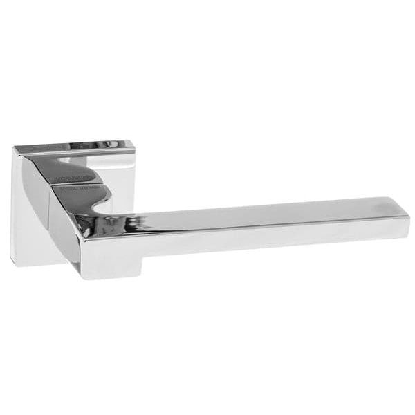 Atlantic Handles Polished Chrome Forme Ginevra Designer Lever on Minimal Square Rose