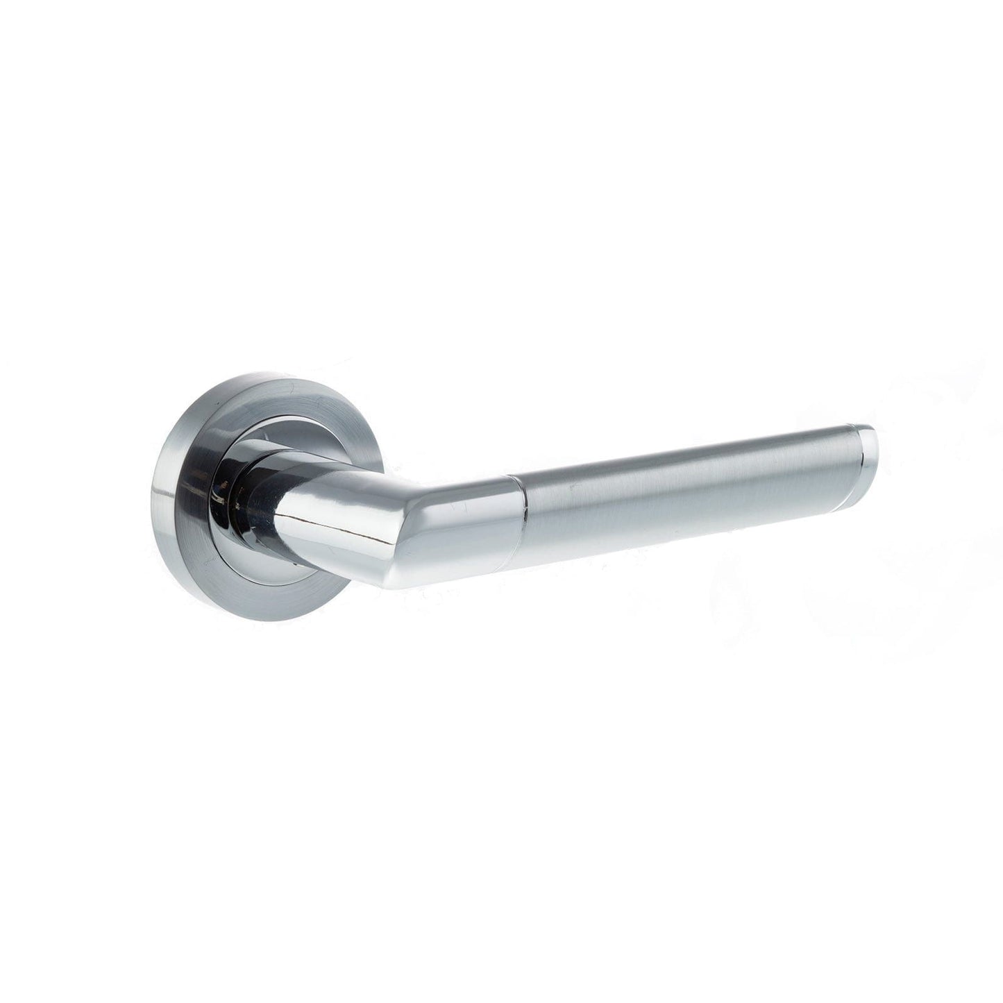 Atlantic Handles Satin Chrome/Polished Chrome Mediterranean Santorini Lever on Round Rose