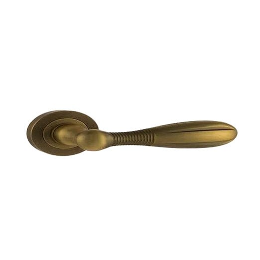 Atlantic Handles Matt Antique Brass Old English Cambridge Lever on Round Rose