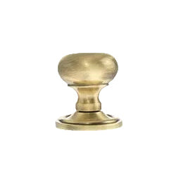 Atlantic Cupboard Knob Antique Brass Old English Harrogate Solid Brass Mushroom Mortice Knob on Concealed Fix Rose