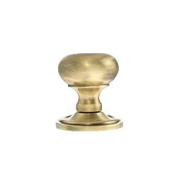 Atlantic Cupboard Knob Antique Brass Old English Harrogate Solid Brass Mushroom Mortice Knob on Concealed Fix Rose