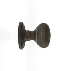 Atlantic Cupboard Knob Urban Bronze Old English Harrogate Solid Brass Mushroom Mortice Knob on Concealed Fix Rose