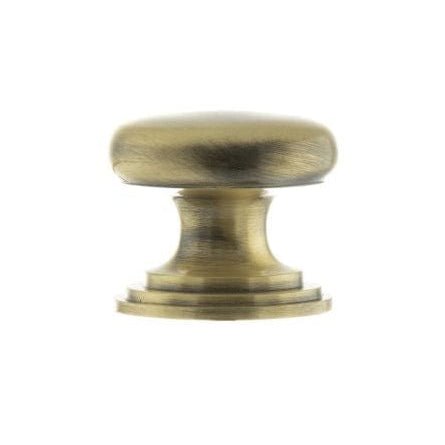 Atlantic Cupboard Knob Antique Brass Old English Lincoln Solid Brass Victorian Cabinet Knob 32mm on Concealed Fix