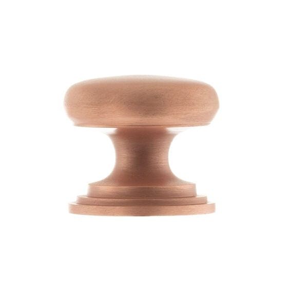 Atlantic Cupboard Knob Urban Satin Copper Old English Lincoln Solid Brass Victorian Cabinet Knob 32mm on Concealed Fix