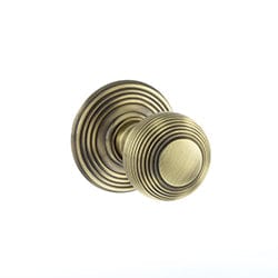 Heritage Brass Reeded Mortice Door Knobs, Polished Brass - V971-PB
