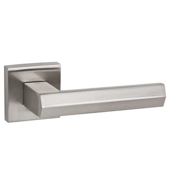 Atlantic Handles Satin Nickel Senza Pari Davoli Designer Lever on Flush Square Rose