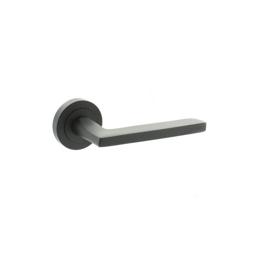 Atlantic Handles Matt Black STATUS Alaska Lever on Round Rose