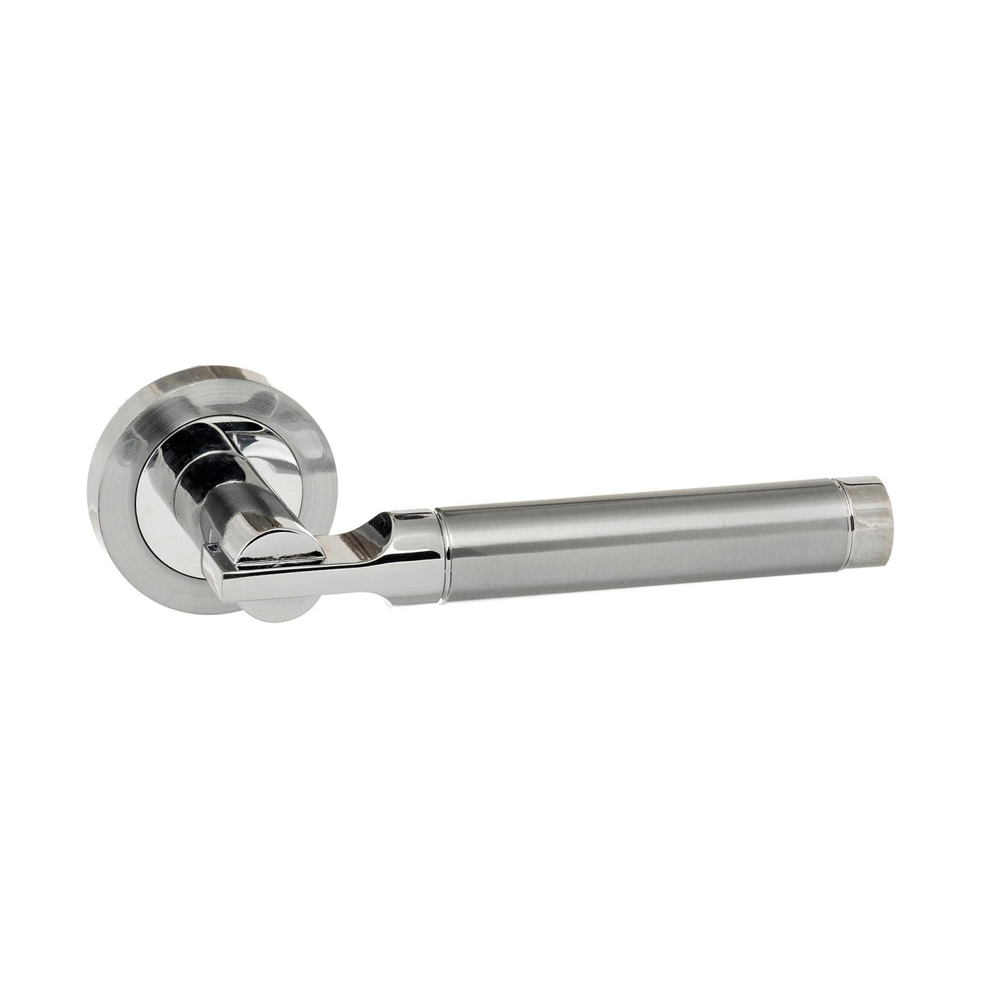 Atlantic Handles Satin Chrome/Polished Chrome STATUS Dakota Lever on Round Rose
