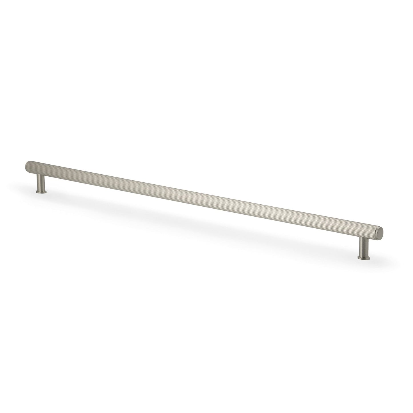 Crispin Reeded T-Bar Cupboard Pull Handle Satin Nickel 448mm