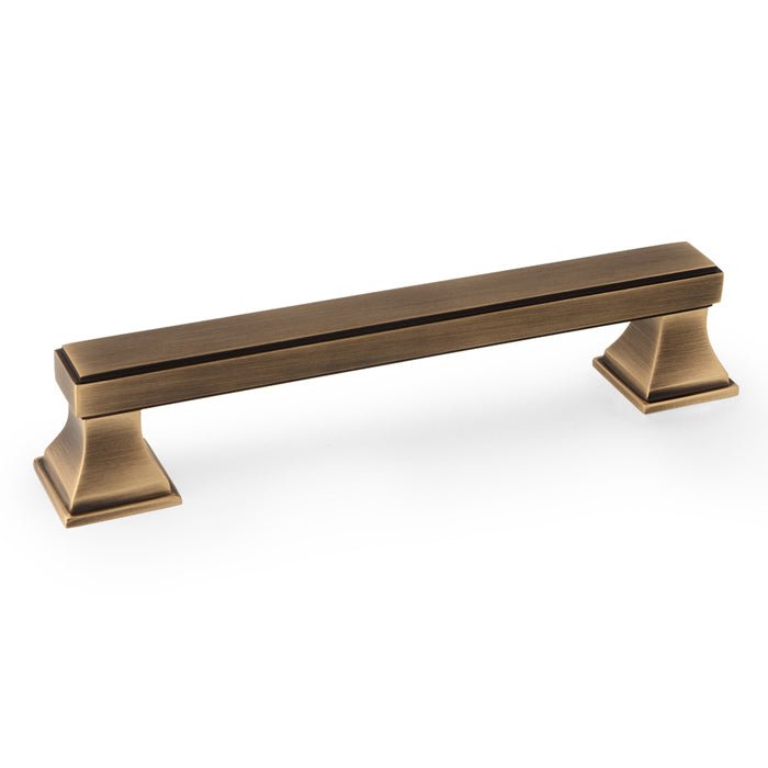 Jesper Square Cupboard Pull Handle Antique Brass 128mm