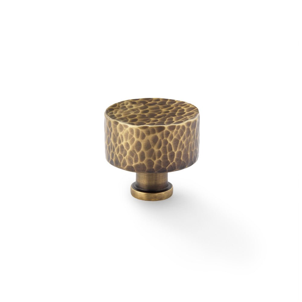 Leila Hammered Cupboard Knob Black 35mm