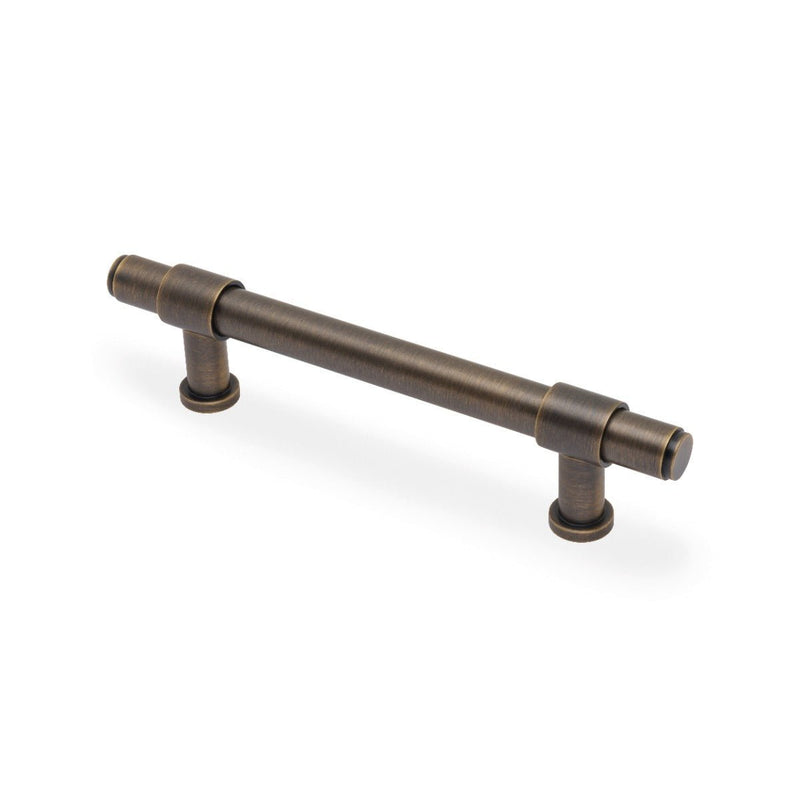 Kingston Knurled Pull Handle Antique Brass 128mm