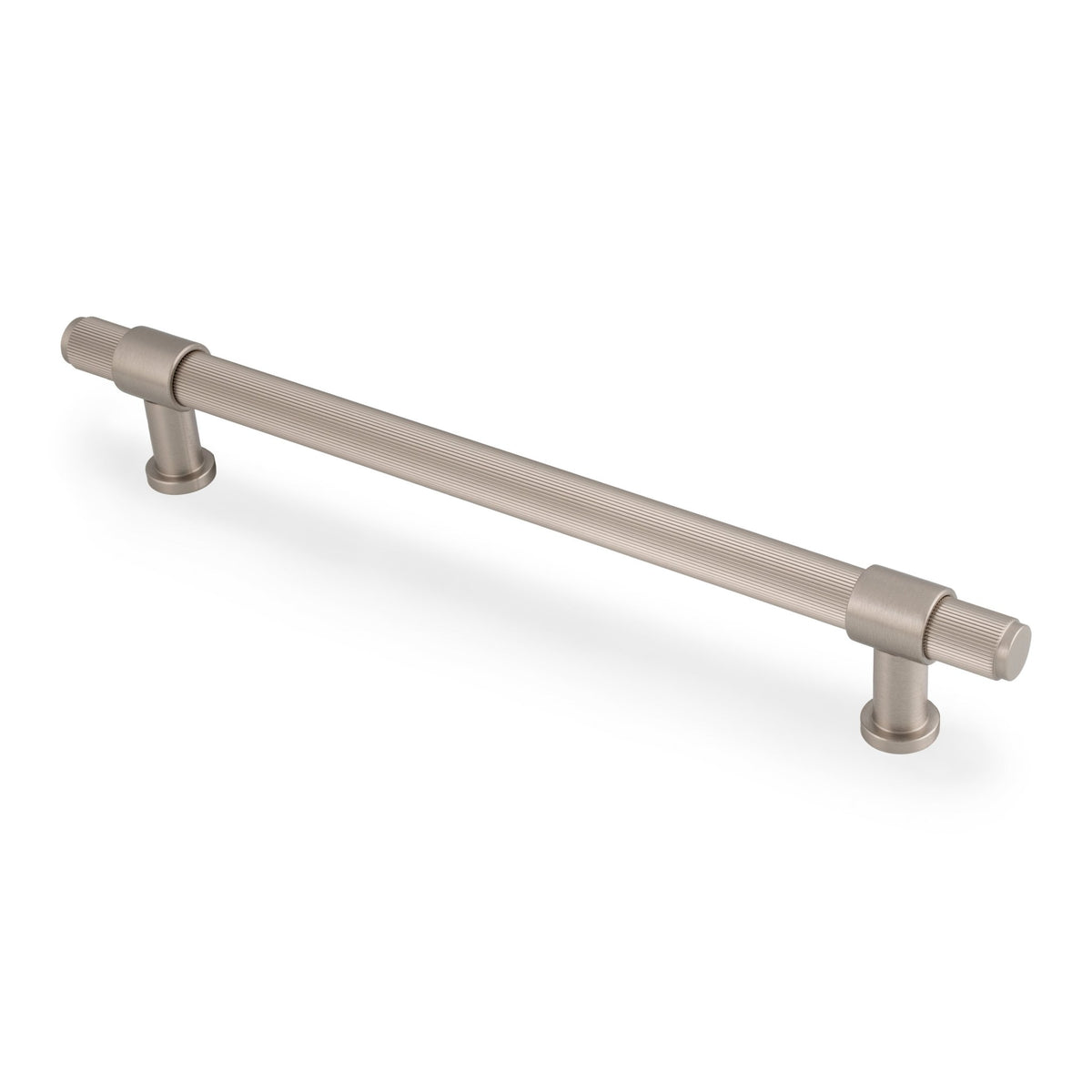 Kingston Reeded Pull Handle Satin Nickel PVD 224mm