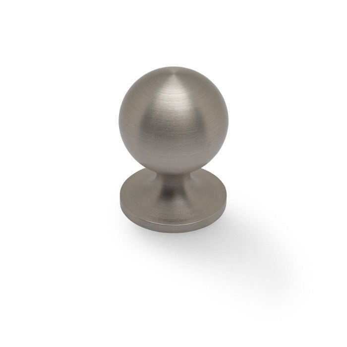 Plain Caesar Cabinet Knob Satin Nickel PVD 32mm Love Handles uk