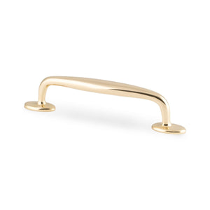 Ashbury Cabinet Pull Handle Polished Brass Lacquered 128mm Love Handles uk