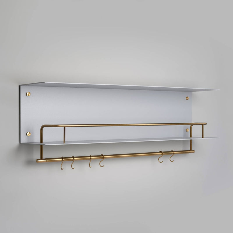 Buster + Punch Kitchen Shelf / Hanger / Without Logo / Stone Brass