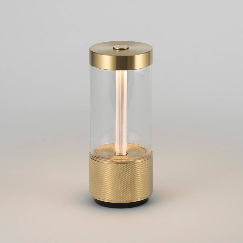 Buster + Punch Takeout portable table light in Brass, lit