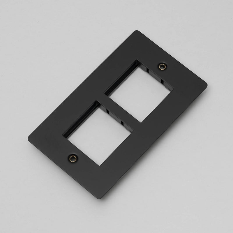 Buster + Punch 2G Wall Plate / For 2 Modules 45MM Black