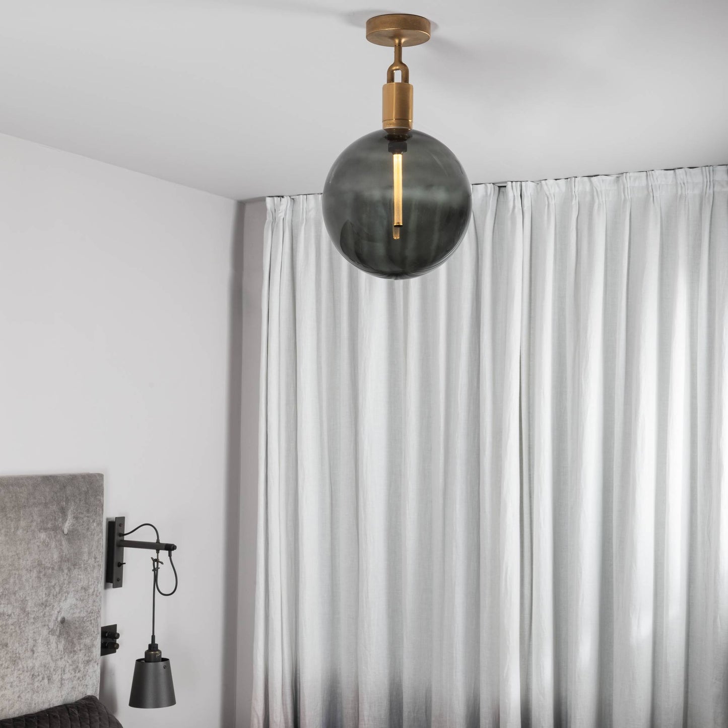 Buster + Punch Forked Ceiling / Linear / Globe / Smoked / Large
