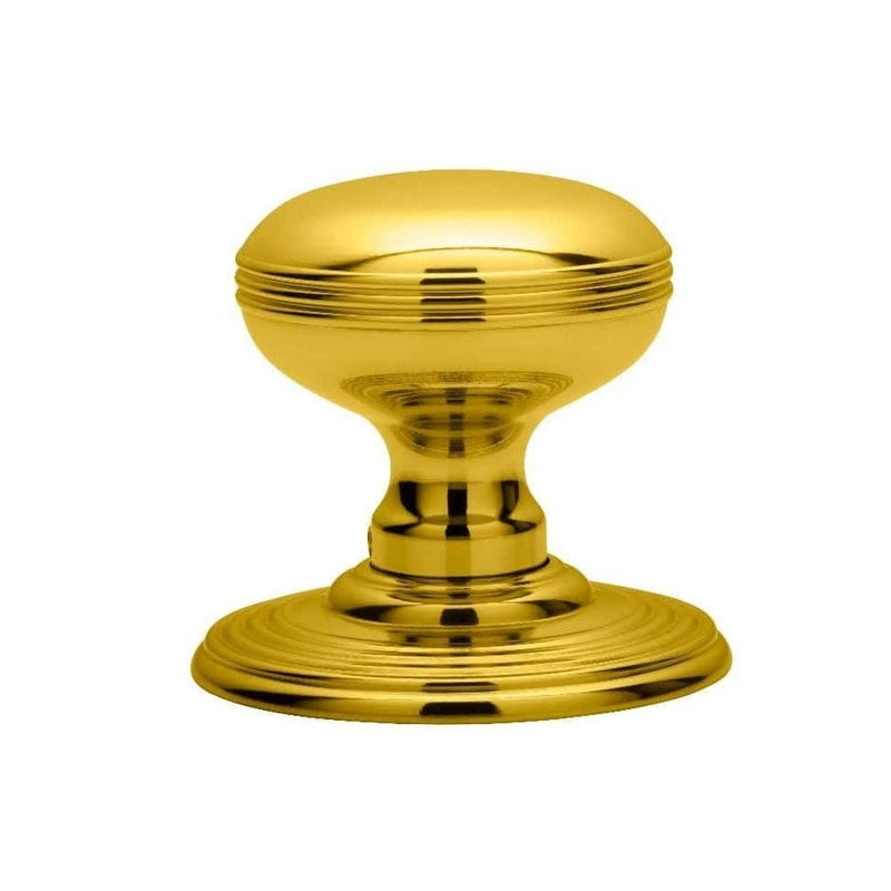 Carlisle Brass Knobs Polished Brass Delamain Ringed Knob