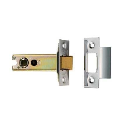 Carlisle Brass Latches Eurospec Heavy Sprung Tubular Latch 76mm - Electro Brassed/Satin Stainless Steel